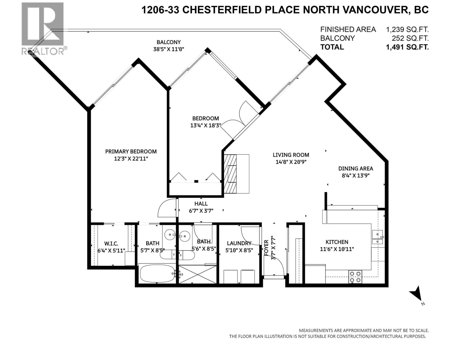 1206 33 CHESTERFIELD PLACE, North Vancouver