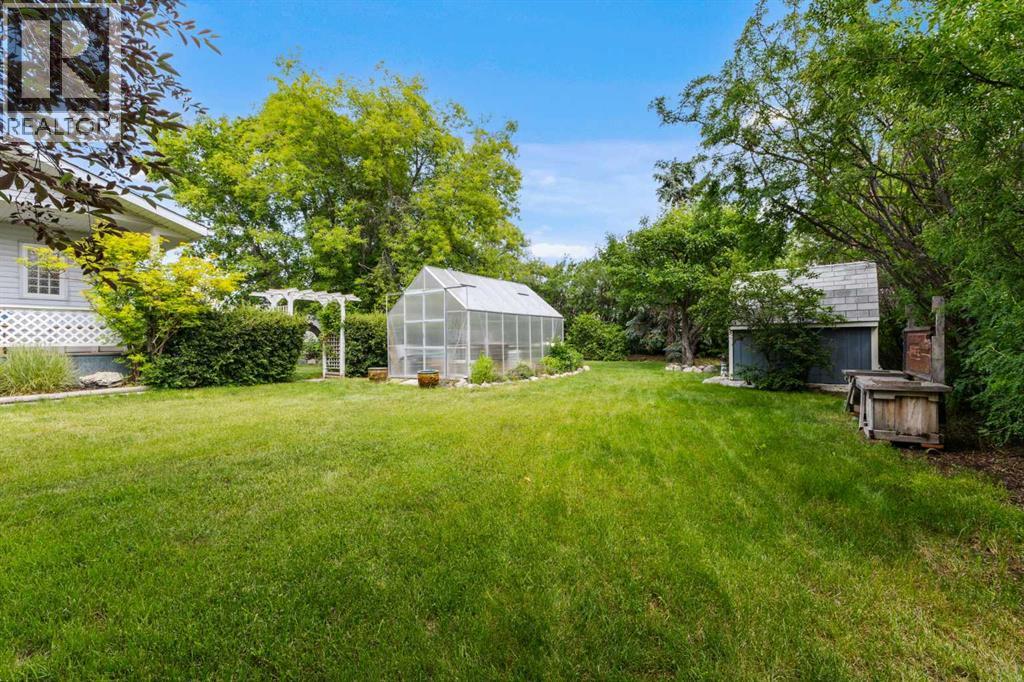 Yard with green house
