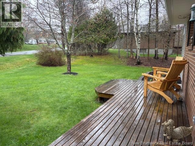 Deck on the front of the house.