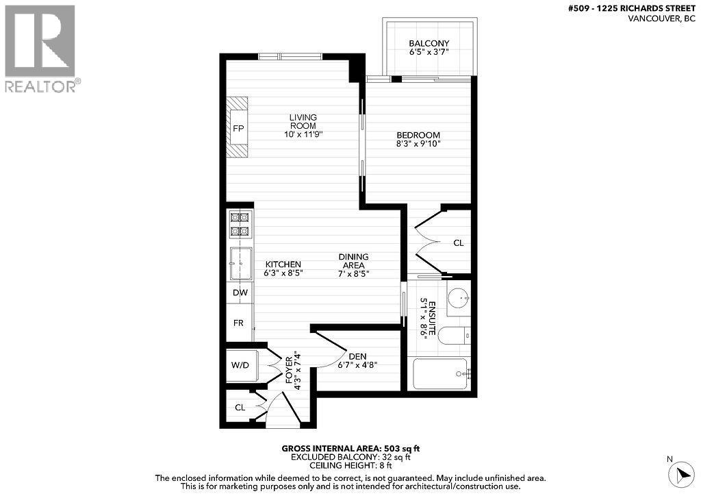 1 Bed, 1 Bath Apartment for Sale in Vancouver – 509 1225 RICHARDS STREET, Vancouver – MLS# R3122709 - Image 22