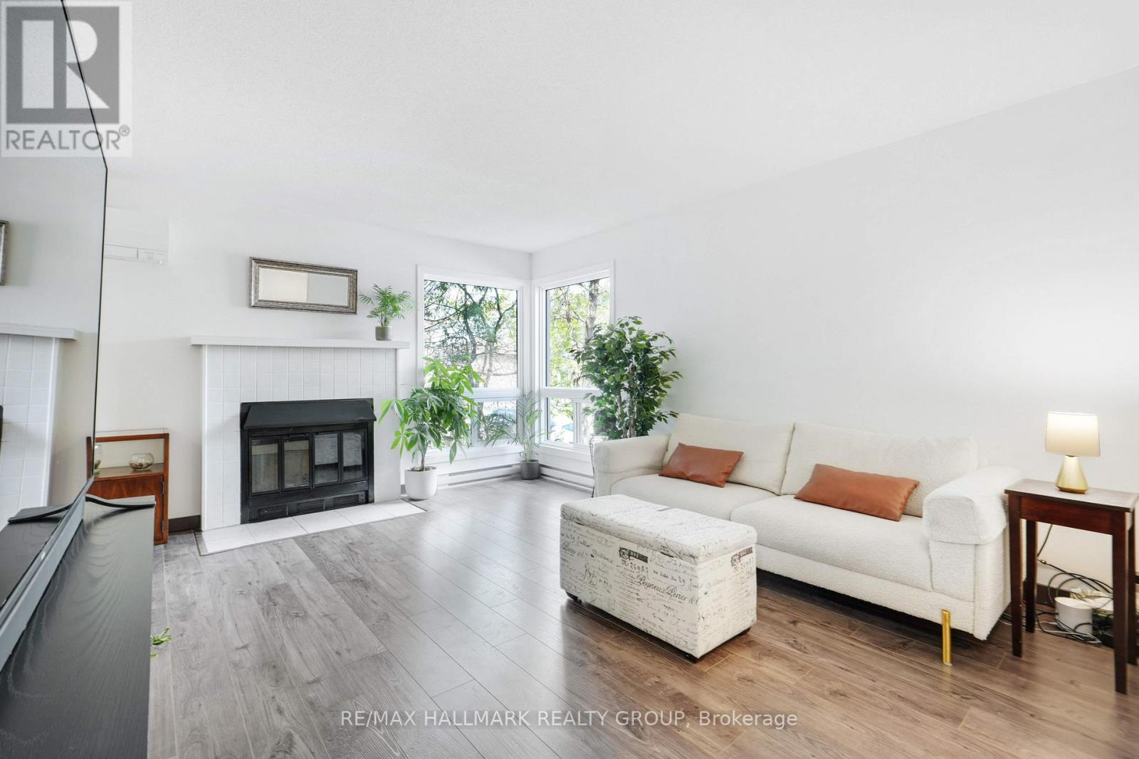 Open Living / Dining with Fireplace