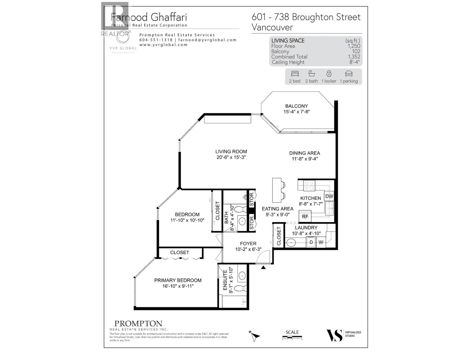 2 Bed, 2 Bath Apartment for Sale in Vancouver – 601 738 BROUGHTON STREET, Vancouver – MLS# R3123275 - Image 8
