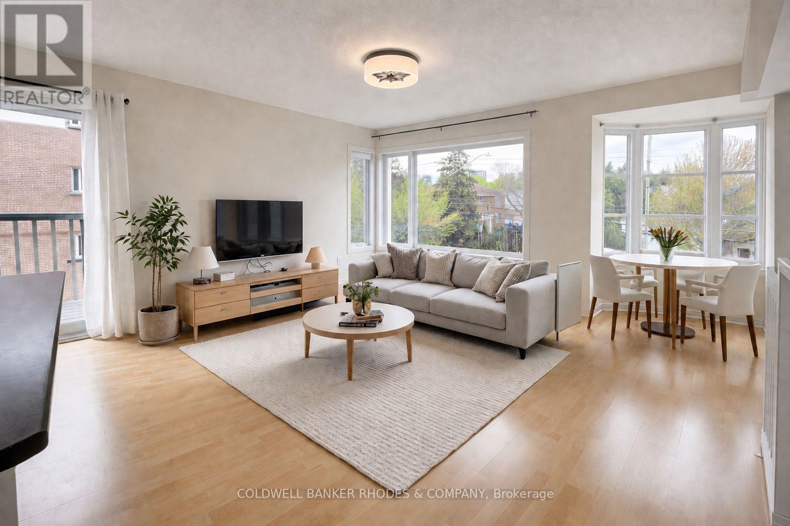 Digitally enhanced living and dining room