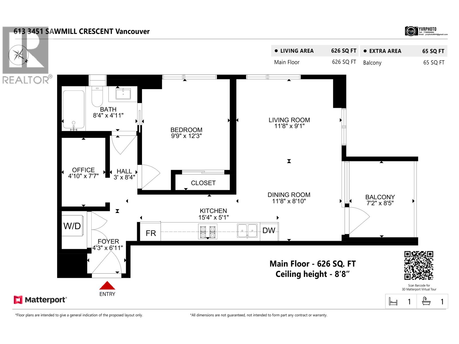 1 Bed, 1 Bath Apartment for Sale in Vancouver – 613 3451 SAWMILL CRESCENT, Vancouver – MLS# R3122576 - Image 27