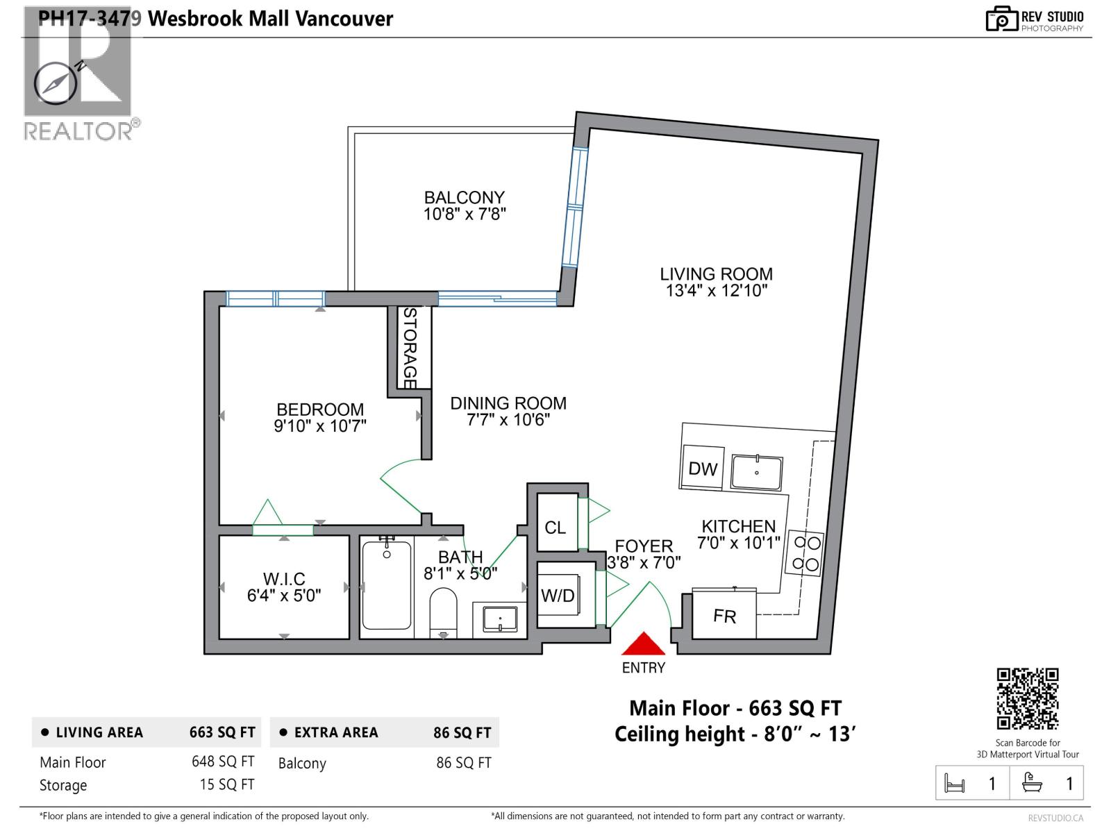 1 Bed, 1 Bath House for Sale in Vancouver – PH 17 3479 WESBROOK MALL, Vancouver – MLS# R3125121 - Image 35