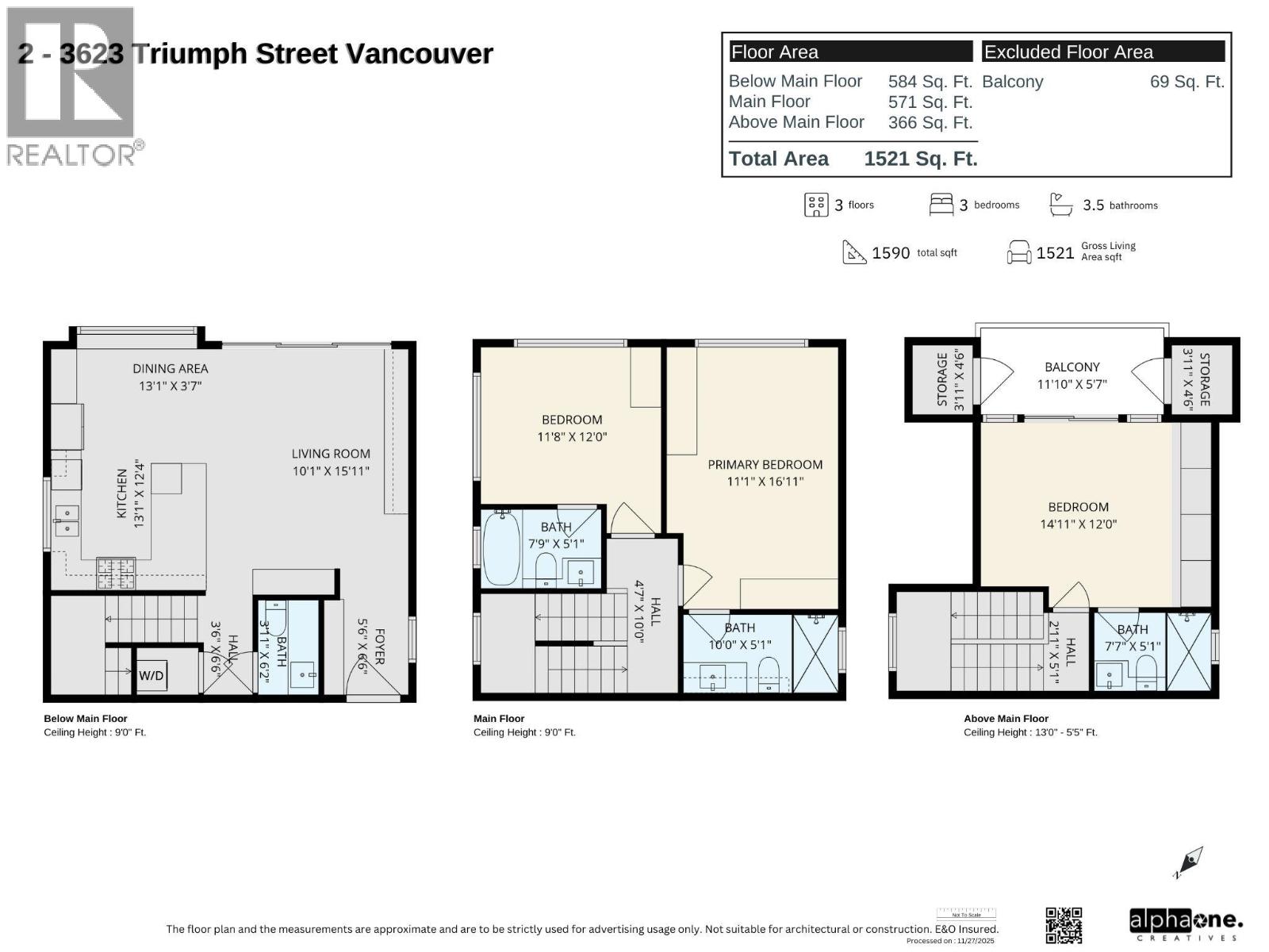 3 Bed, 4 Bath Duplex for Sale in Vancouver – 2 3623 TRIUMPH STREET, Vancouver – MLS# R3113423 - Image 24