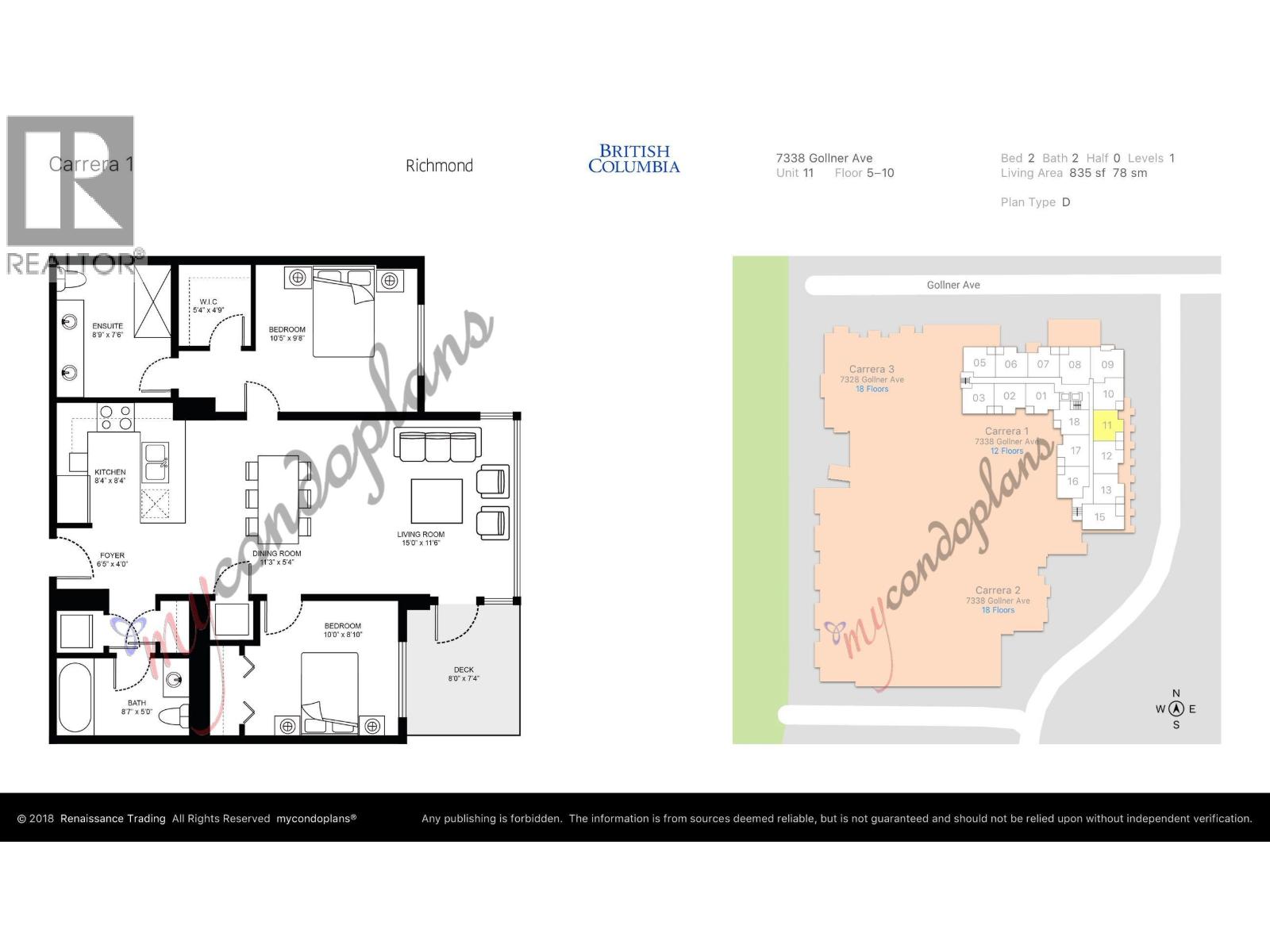 1011 7338 GOLLNER AVENUE, Richmond