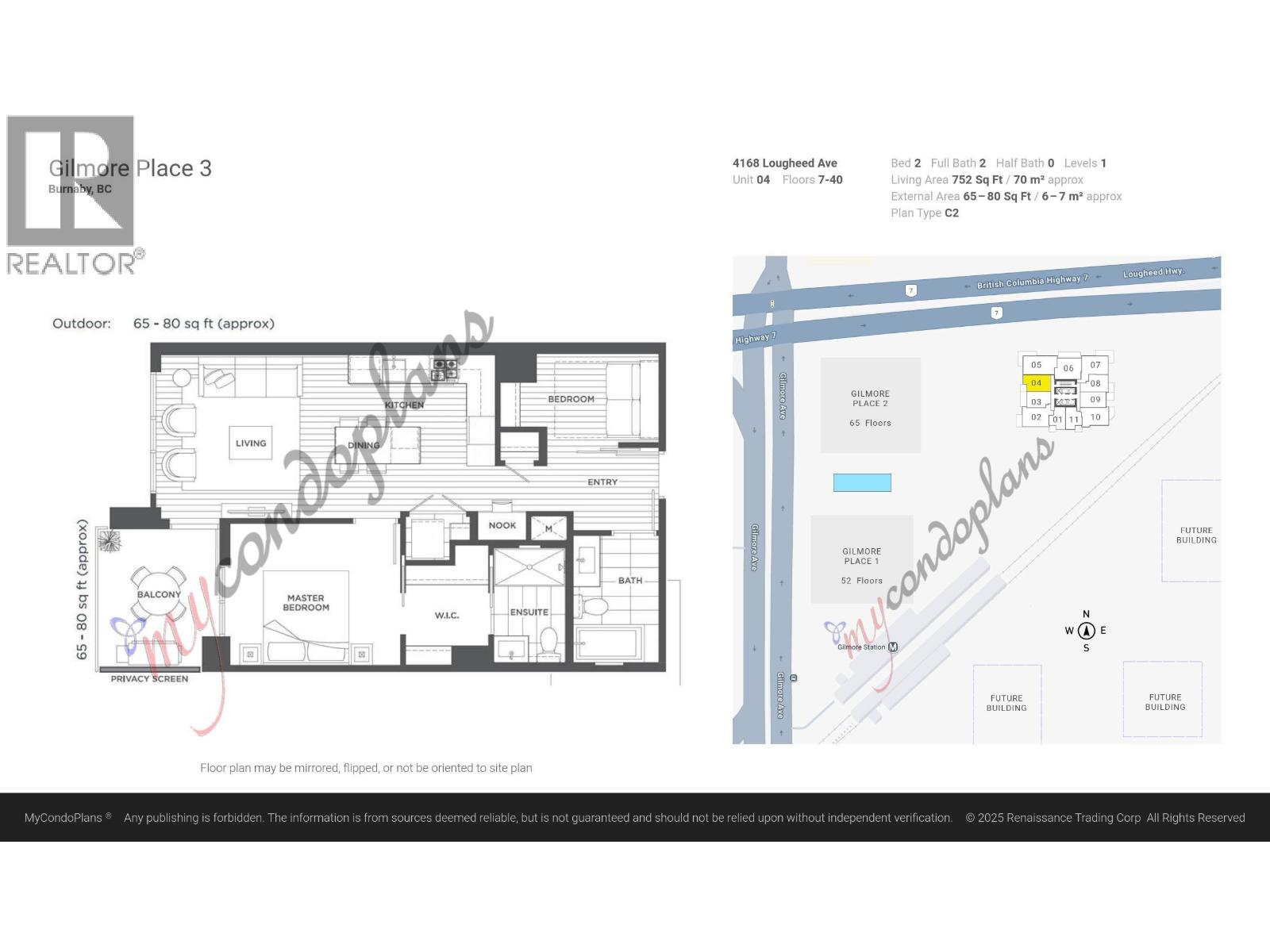 2 Bed, 2 Bath Apartment for Sale in Burnaby – 2804 4168 LOUGHEED HIGHWAY, Burnaby – MLS# R3125276 - Image 23