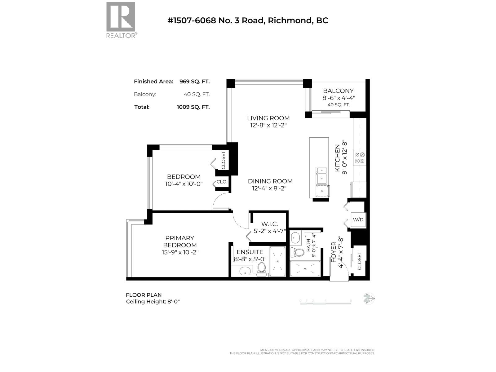 2 Bed, 2 Bath Condo for Sale in Richmond – 1507 6068 NO. 3 ROAD, Richmond – MLS# R3113557 - Image 29