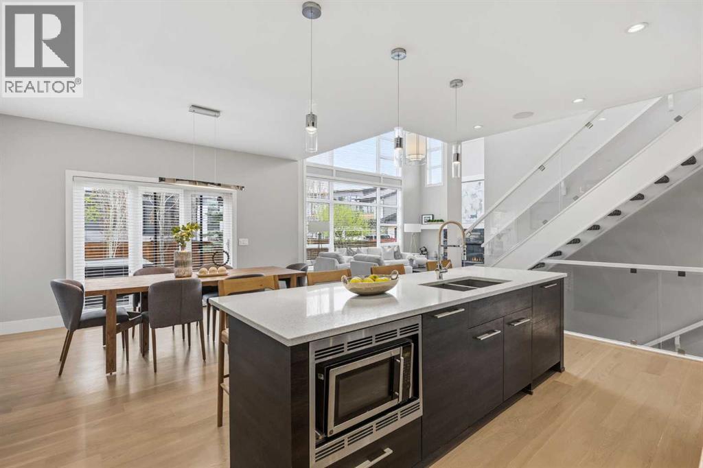Kitchen open to the dining room