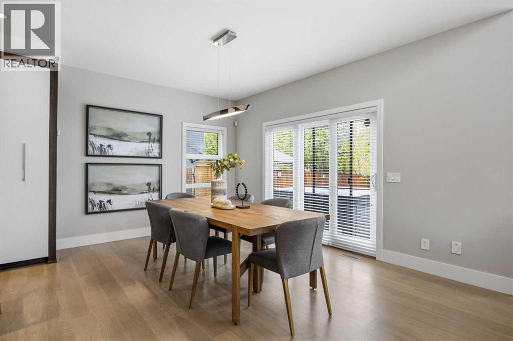Dining room overlooking the backyard