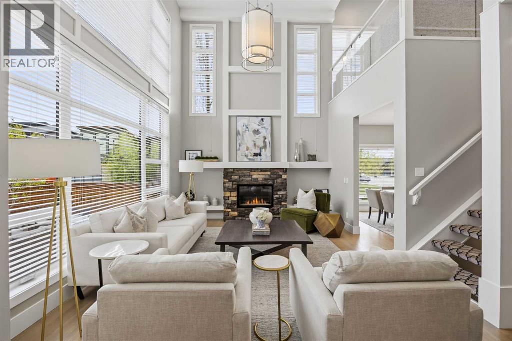 Vaulted living room