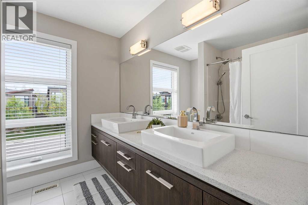 Spacious kids' bathroom
