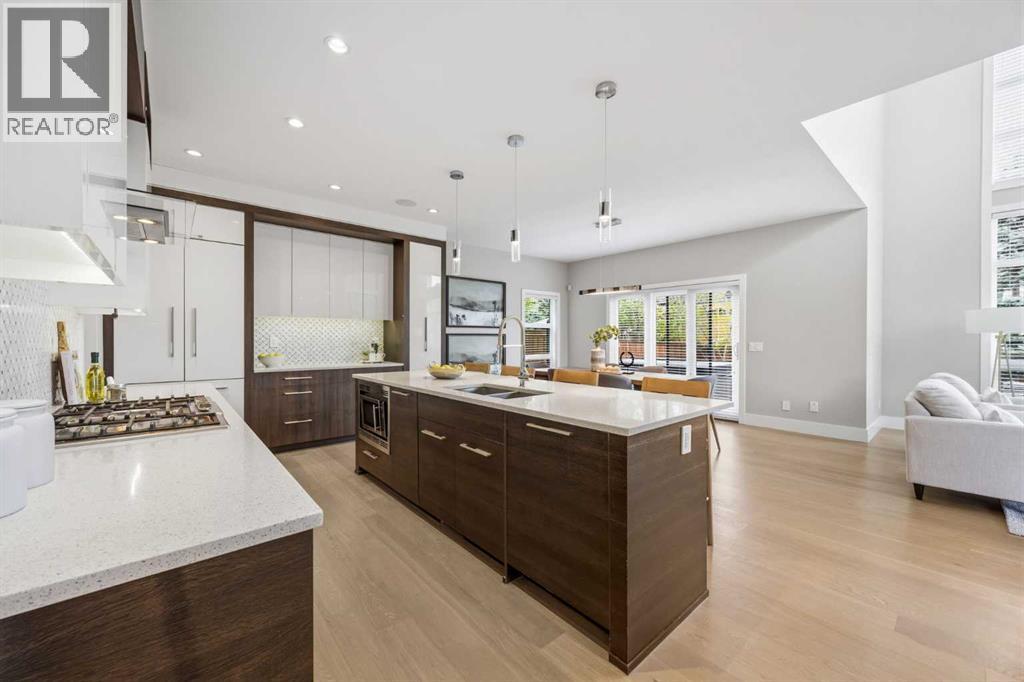 Kitchen open to dining room