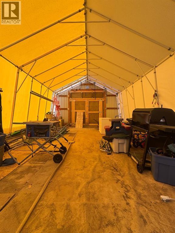 Interior of Tarp Shed