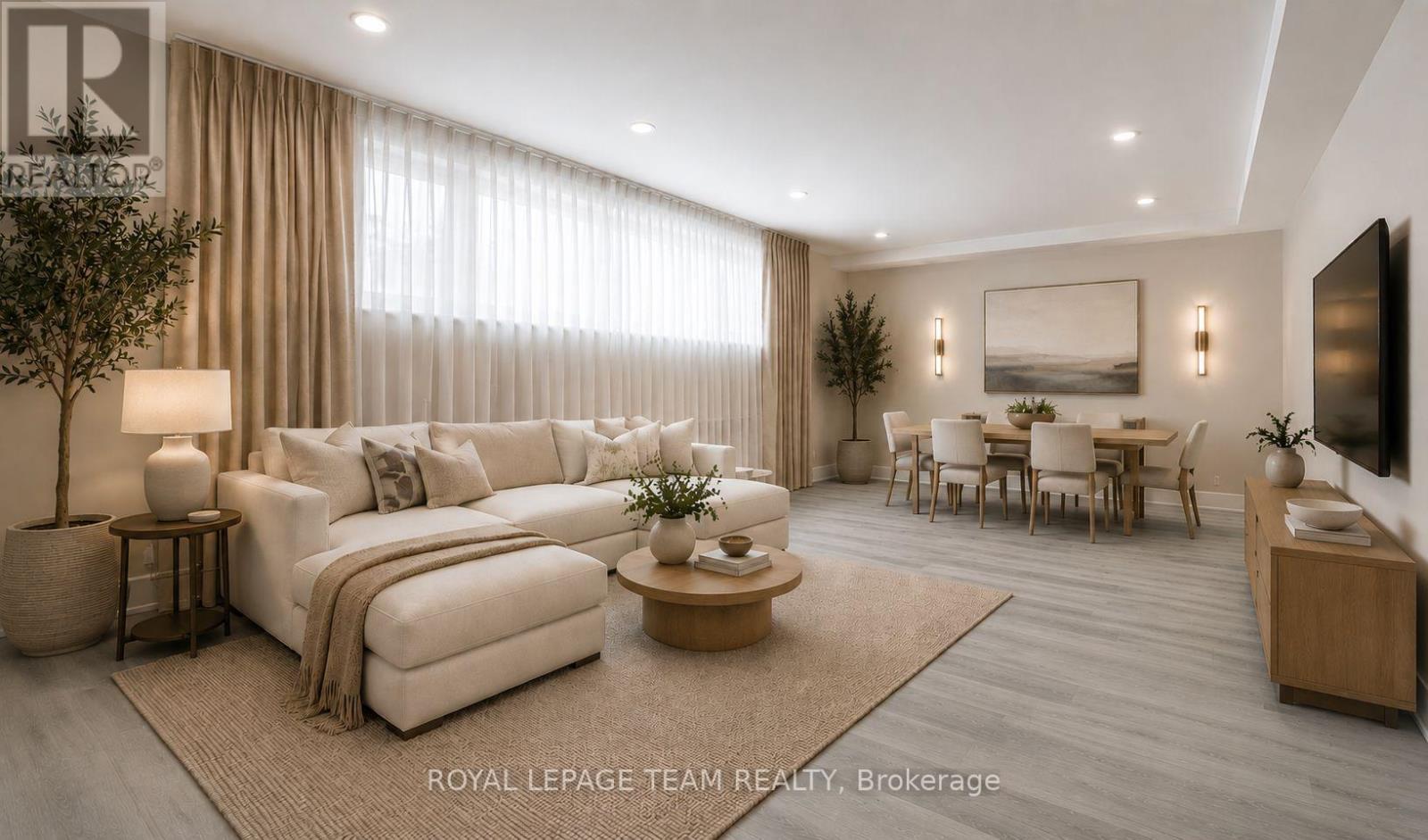 Living/Dining- Virtually staged