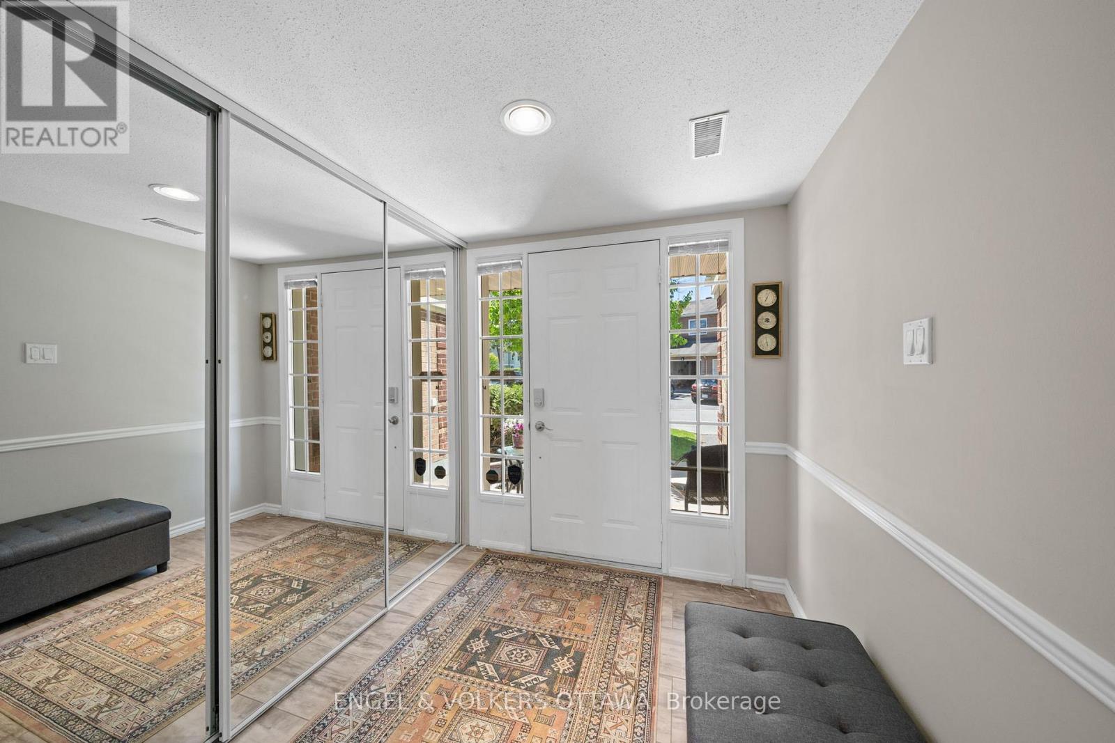 Bright entrance with large closet