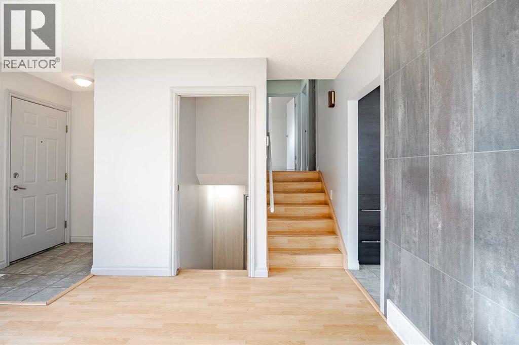 main level stairway up to upper level