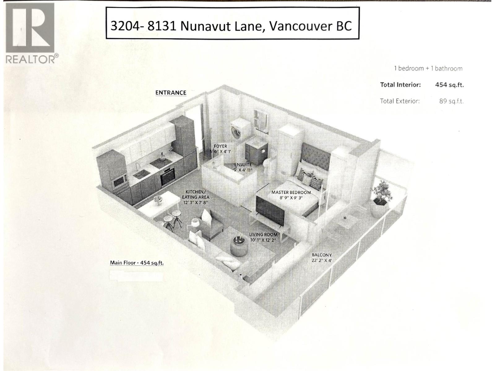 1 Bed, 1 Bath Apartment for Sale in Vancouver – 3204 8131 NUNAVUT LANE, Vancouver – MLS# R3122152 - Image 10