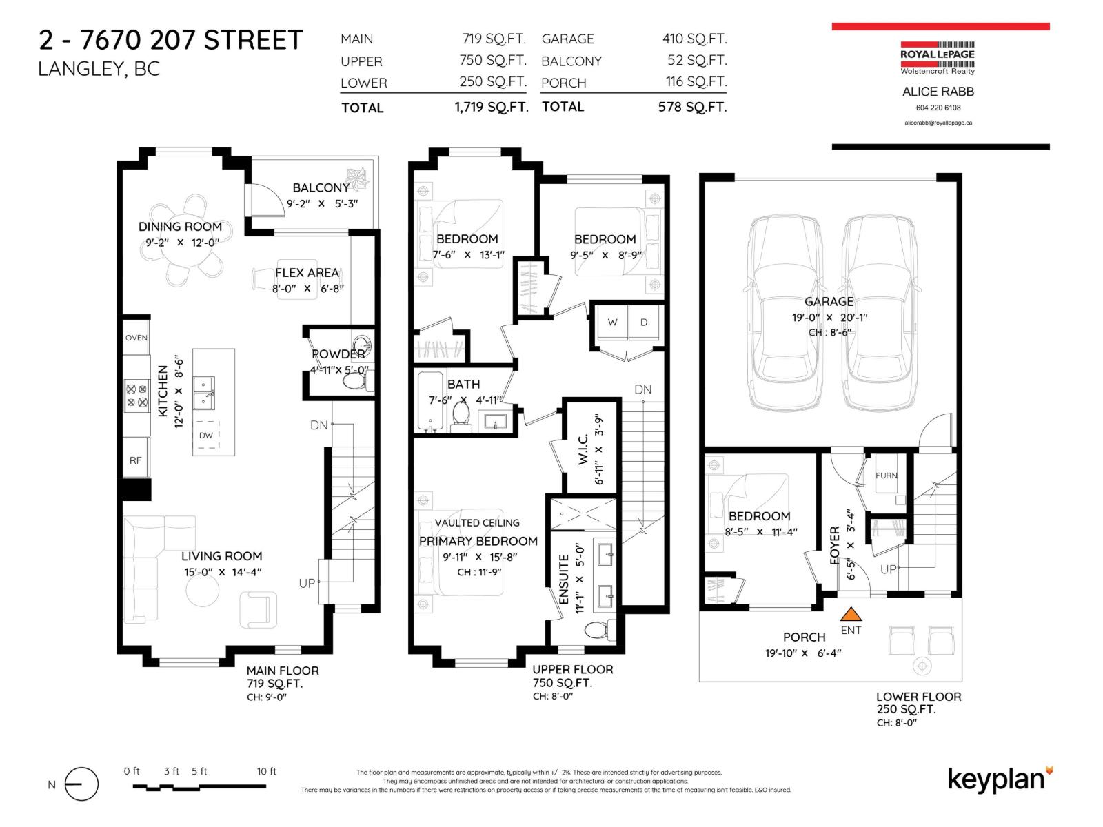 4 Bed, 3 Bath Townhouse for Sale in Langley – 2 7670 207 STREET, Langley – MLS# R3113841