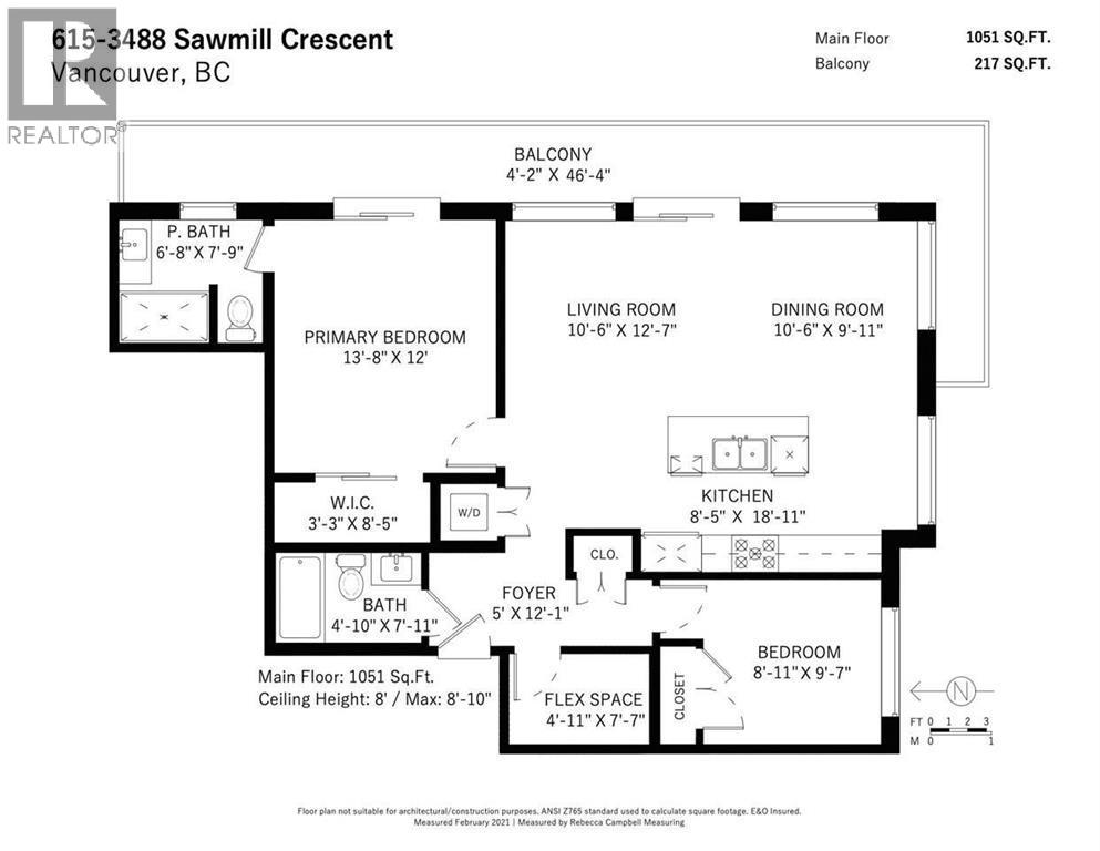 2 Bed, 2 Bath Condo for Sale in Vancouver – 615 3488 SAWMILL CRESCENT, Vancouver – MLS# R3111841 - Image 22