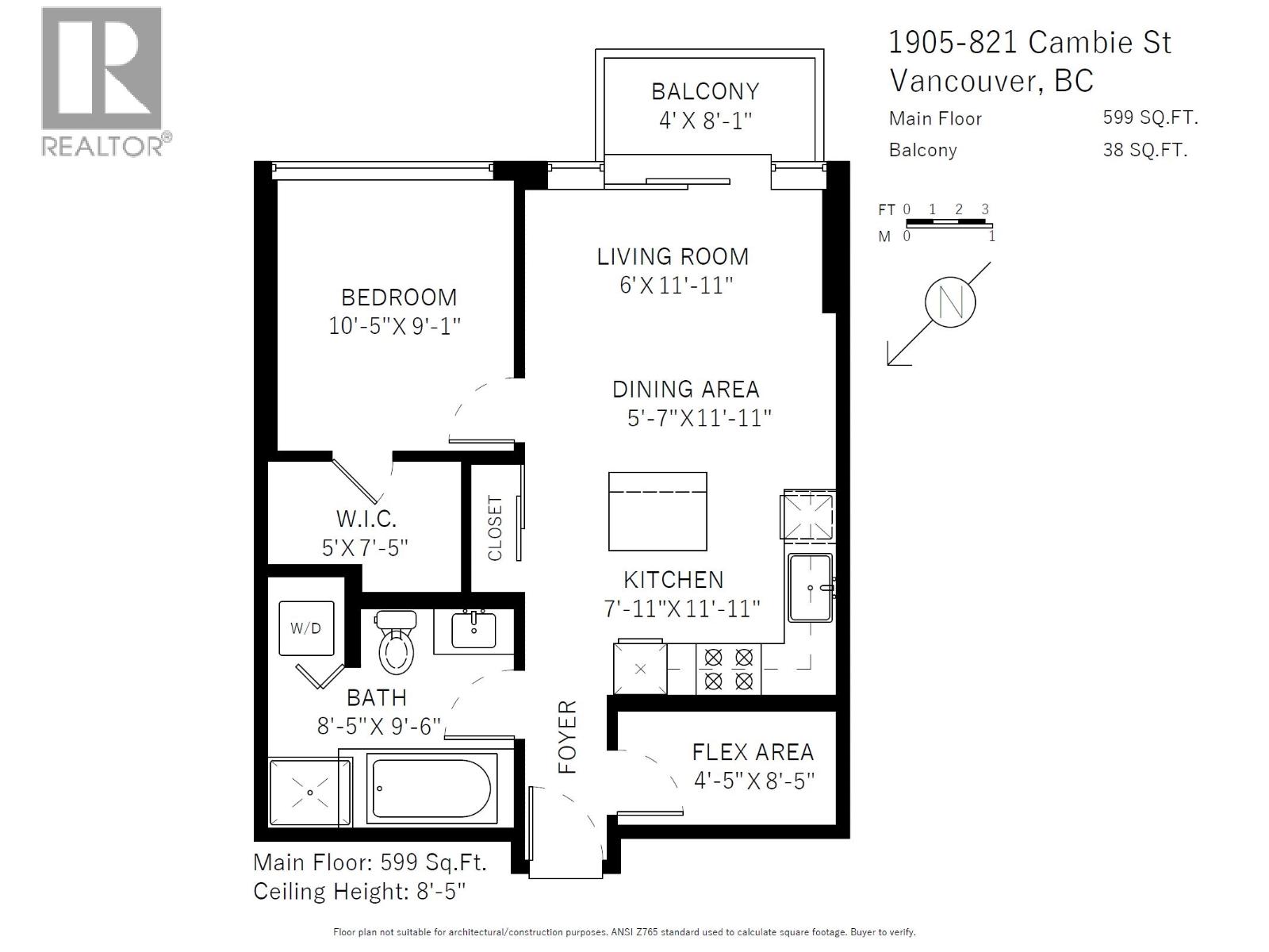 1 Bed, 1 Bath House for Sale in Vancouver – 1905 821 CAMBIE STREET, Vancouver - Image 13