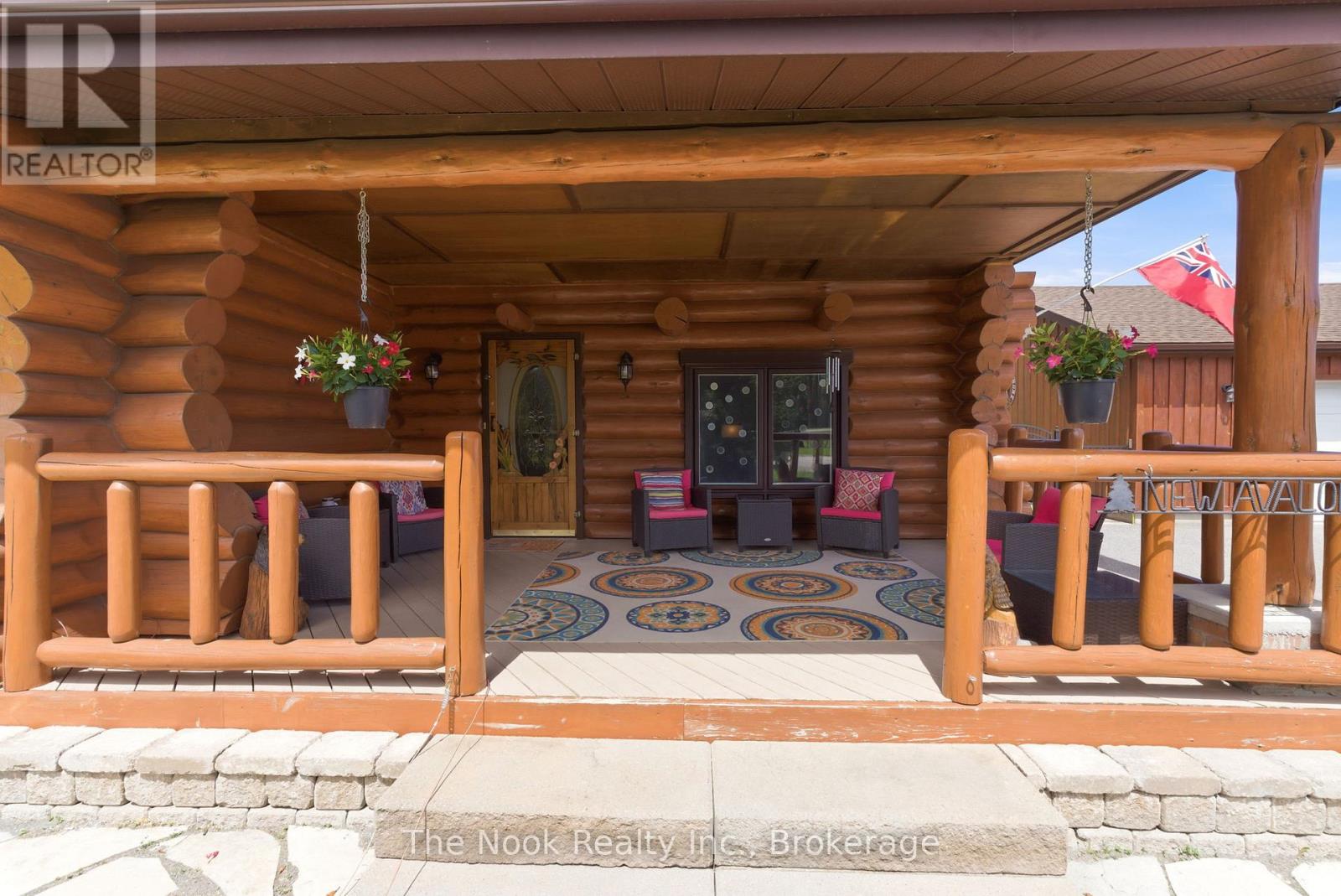 Inviting front porch.