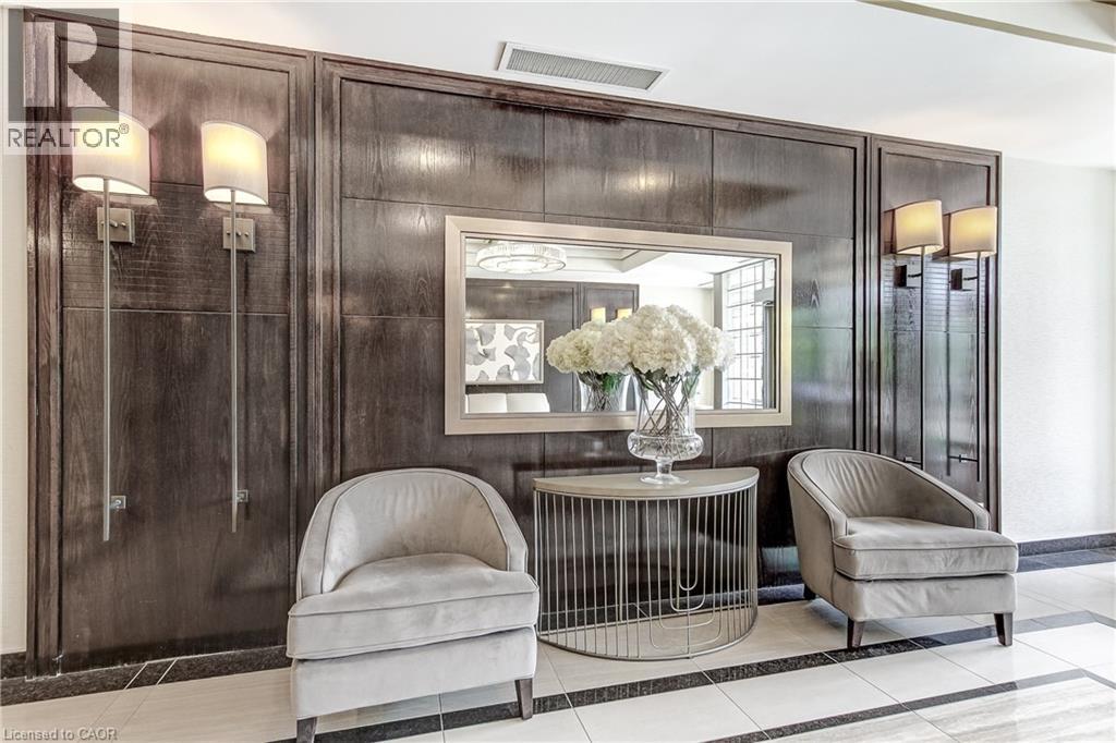 Dark wood-paneled walls with decorative trim