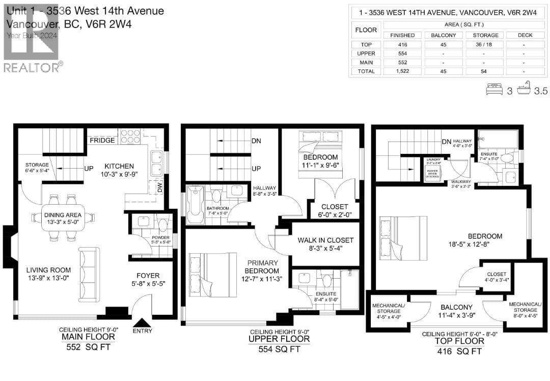 3 Bed, 4 Bath Duplex for Sale in Vancouver – 1 3536 W 14TH AVENUE, Vancouver – MLS# R3131586 - Image 7