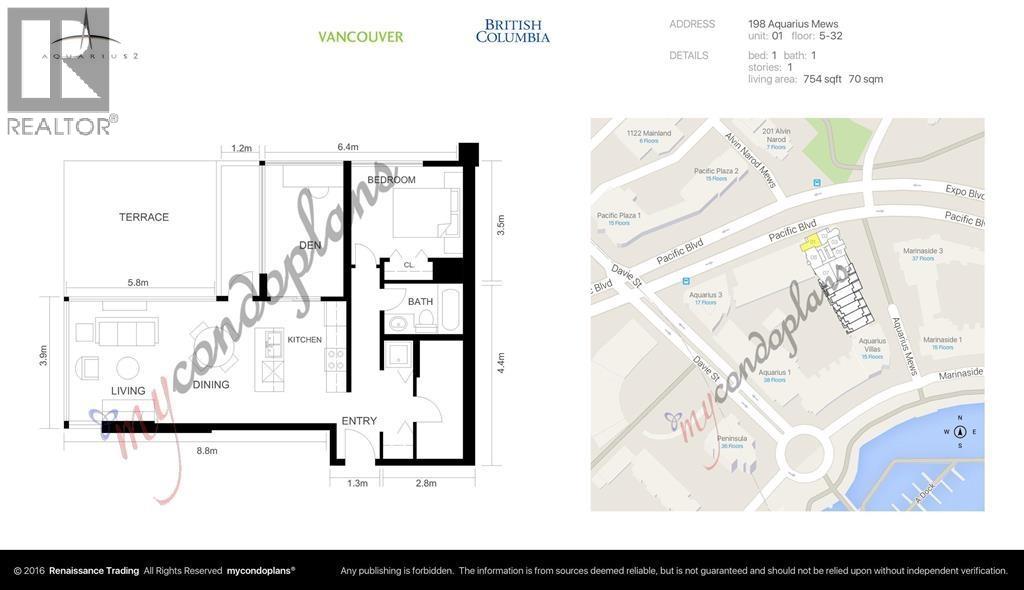 xx1 198 AQUARIUS MEWS, Vancouver