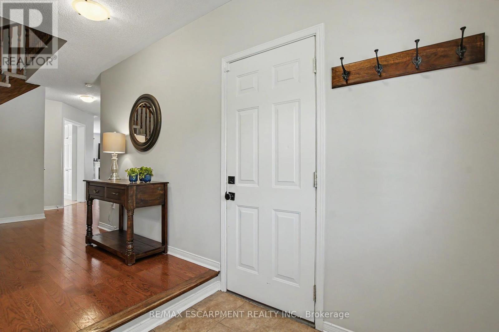 Inside entry to garage