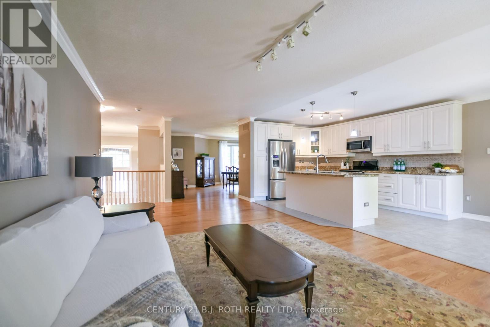 Open concept layout is filled with natural light