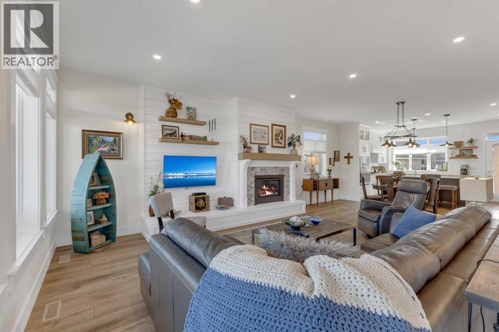 A comfortable place to relax, with the fireplace adding warmth and focus ot the room