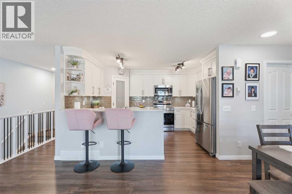 Kitchen is nicely private from the front door