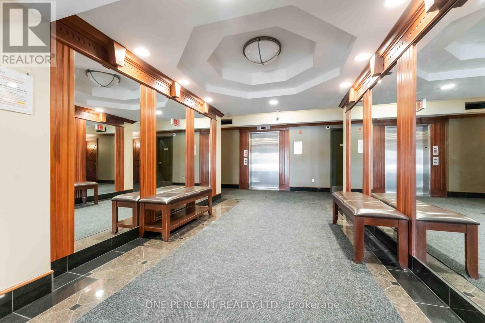 Interior lobby towards elevator doors