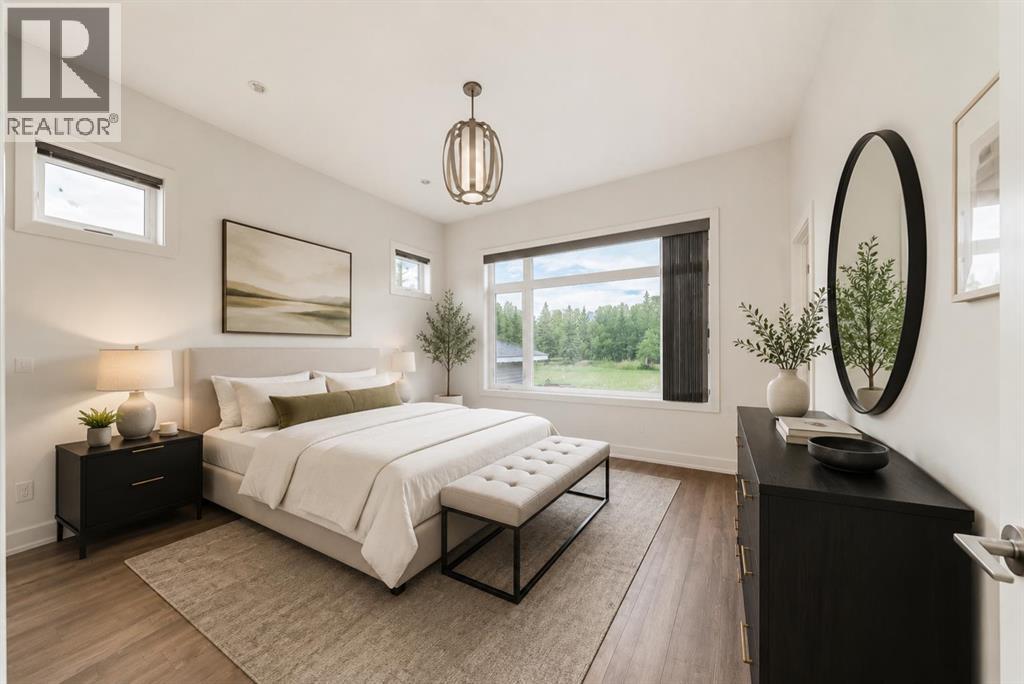 Spacious primary bedroom. Furniture and decor has been virtually re-imagined