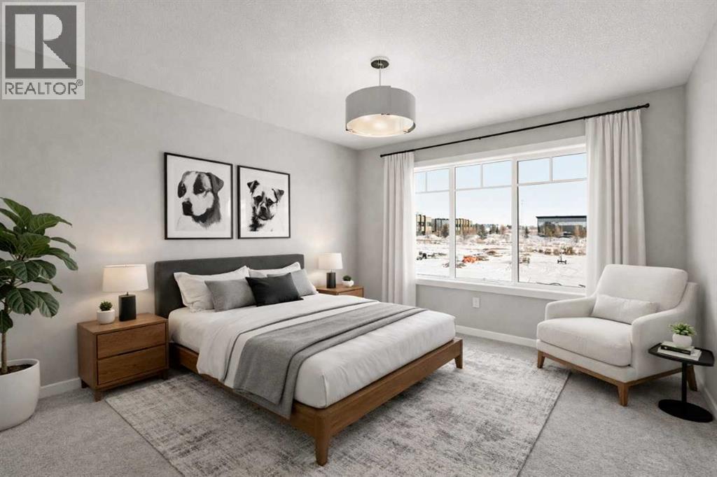 Primary Bedroom virtually staged for illustration purposes. Furniture and decor not included
