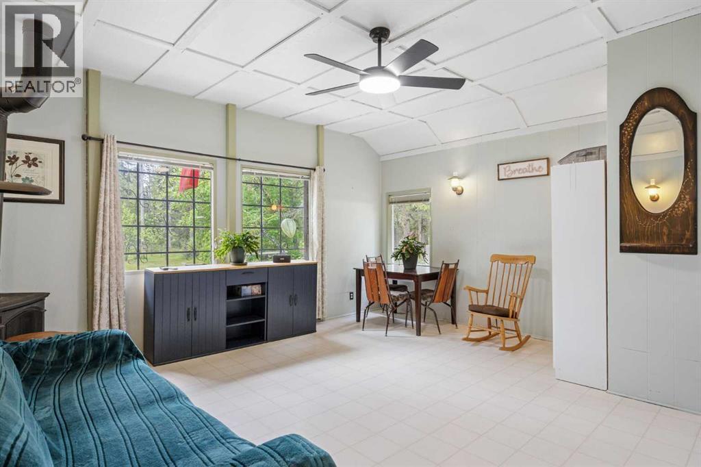 Spacious living room with tall ceilings