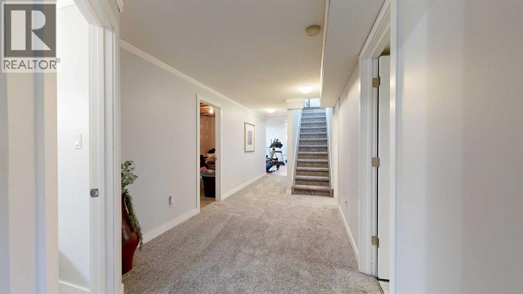 downstairs