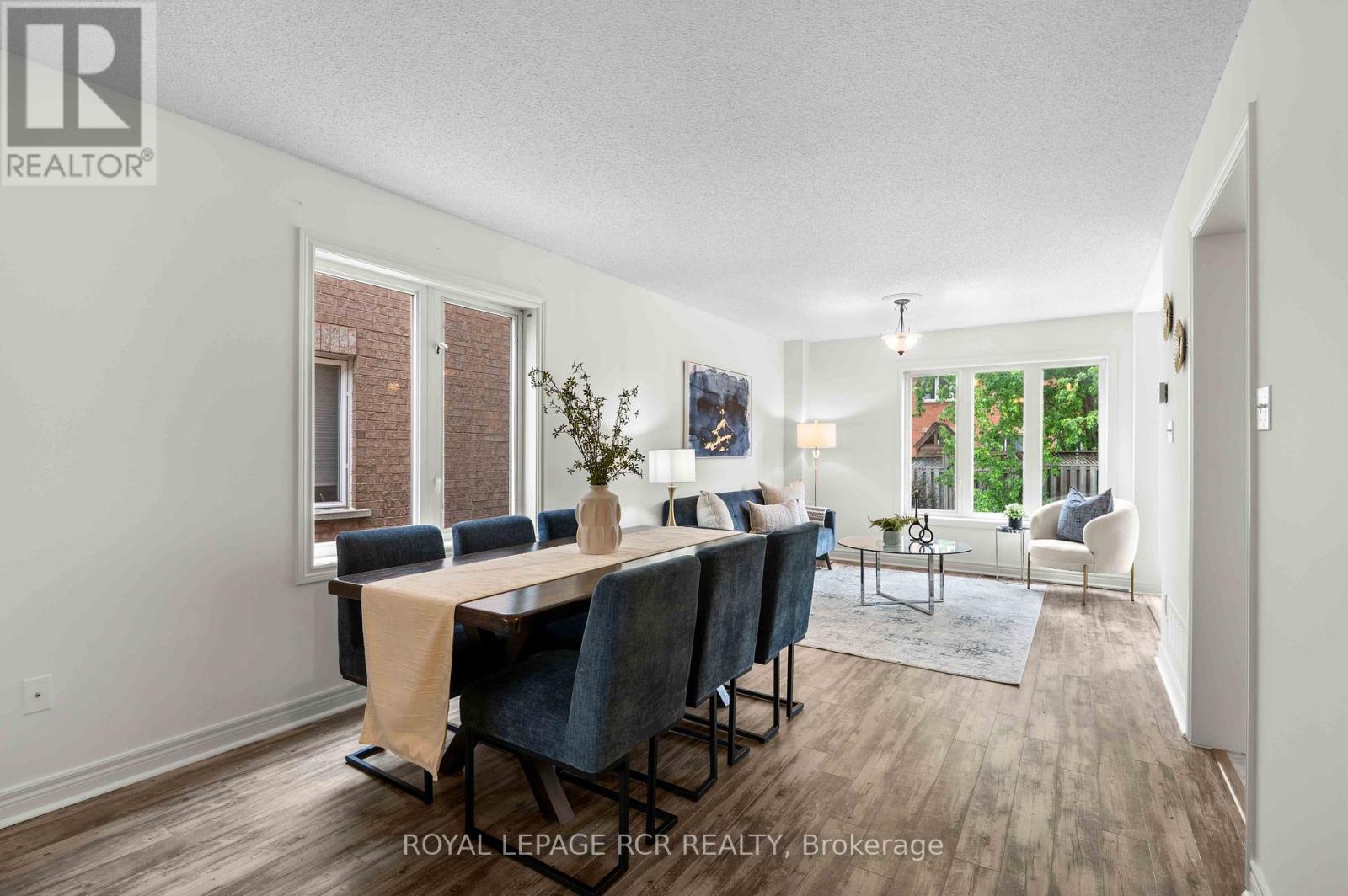 Open concept dining and living rooms