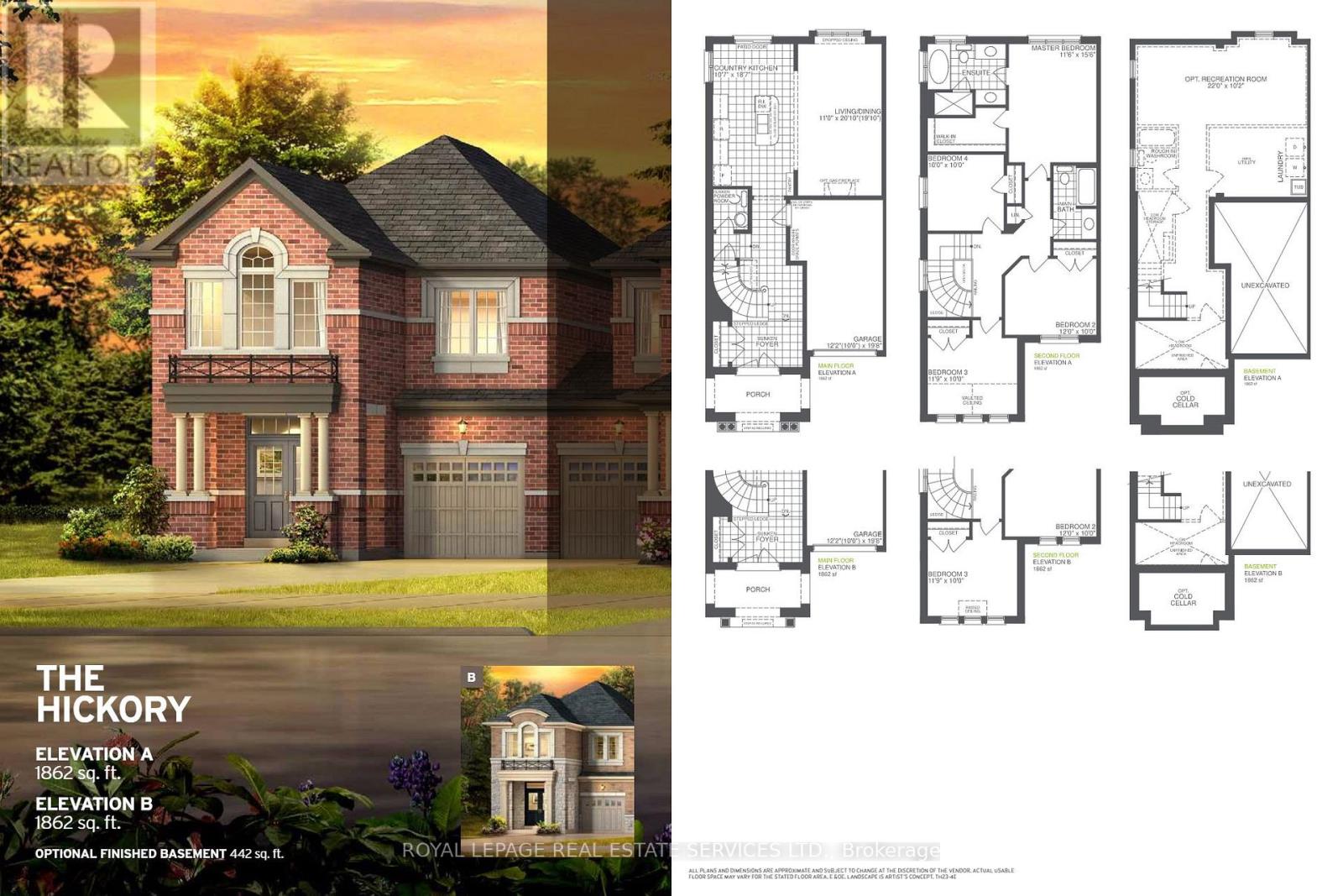 Hickory Model with 1862 Sq Ft + Finished Basement