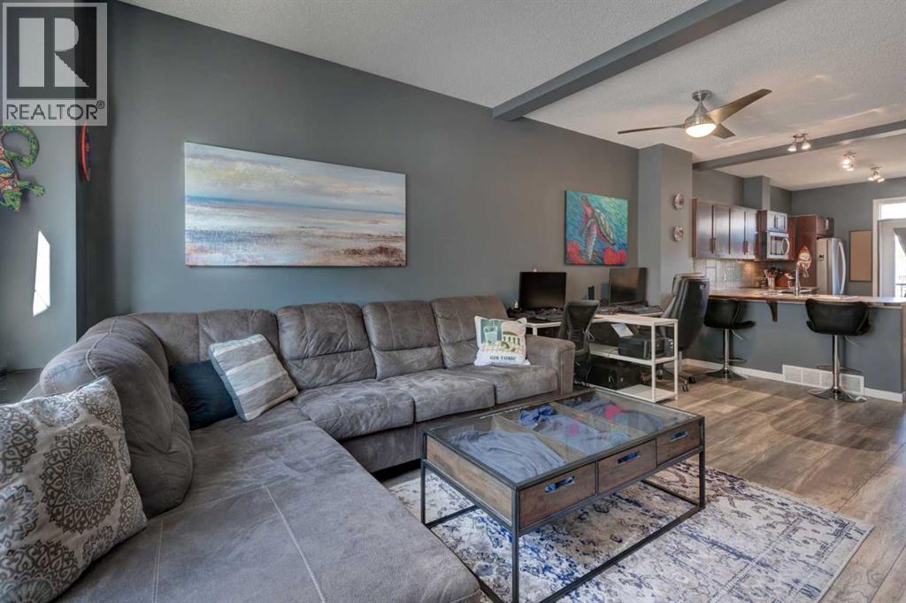 Open concept living, dining and kitchen