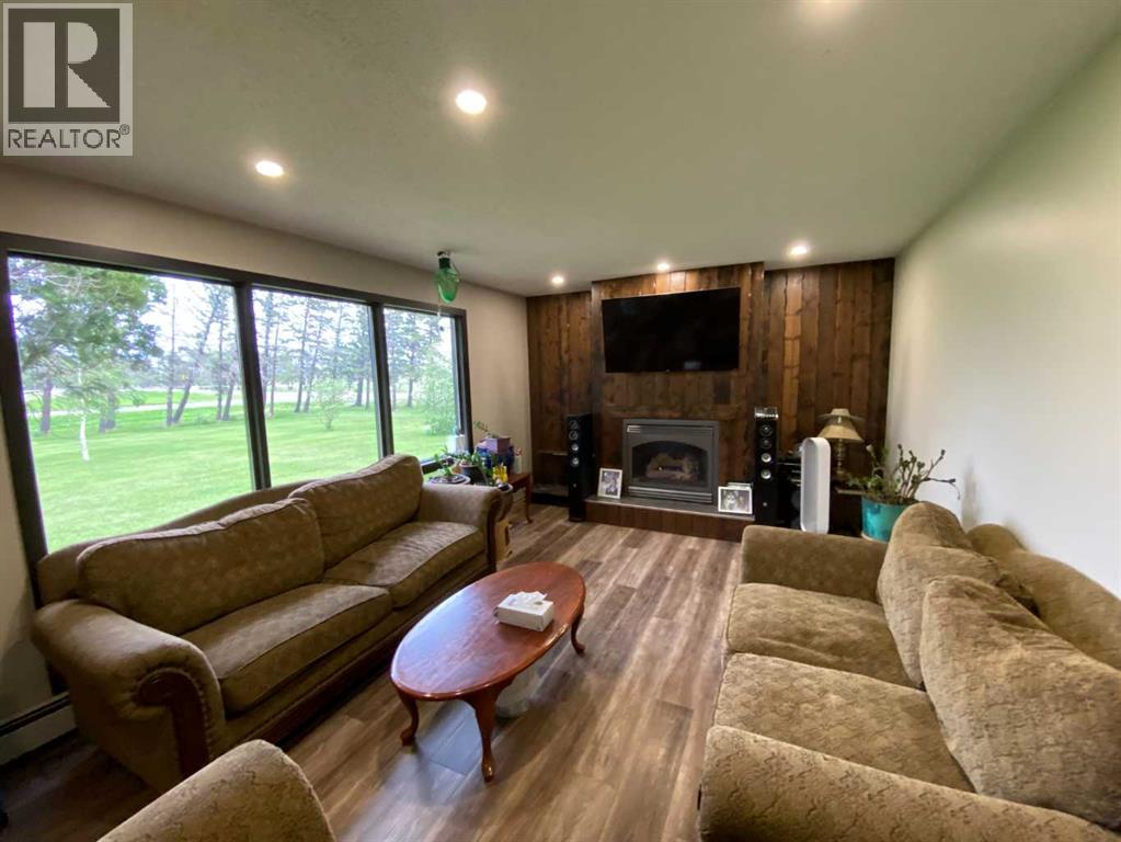 Living room with fireplace