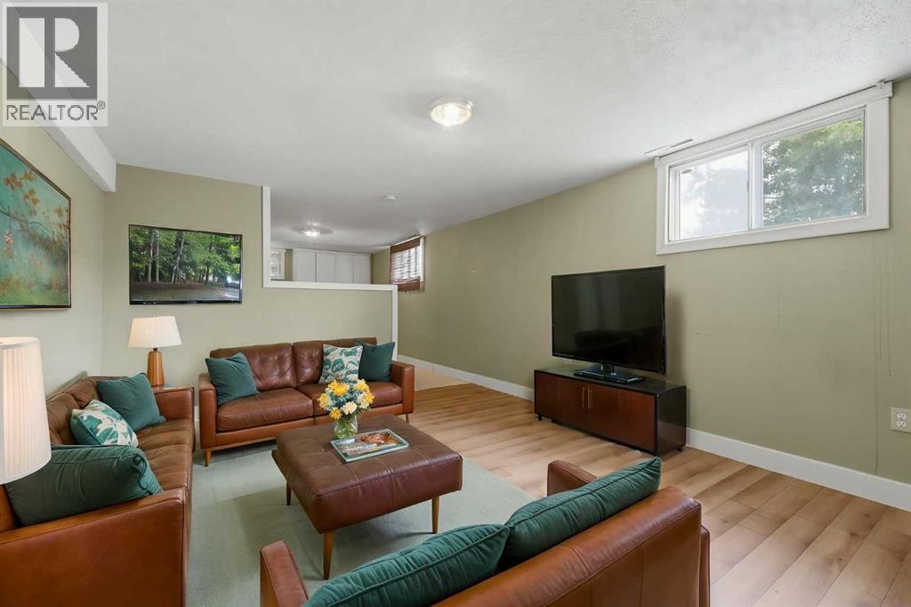 family room with virtual staging