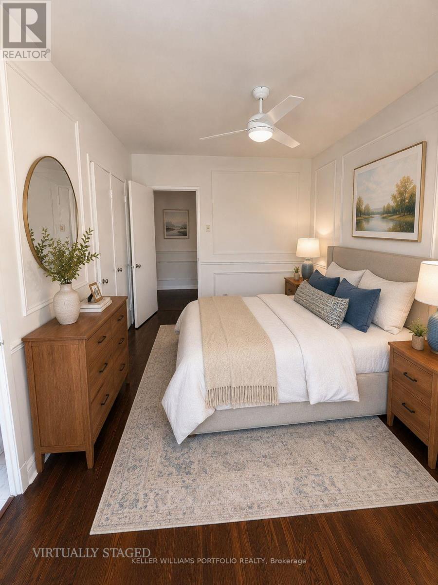 Virtually staged primary bedroom