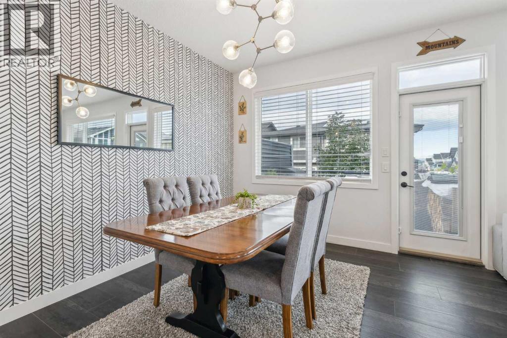 Host with ease in this expansive dining room