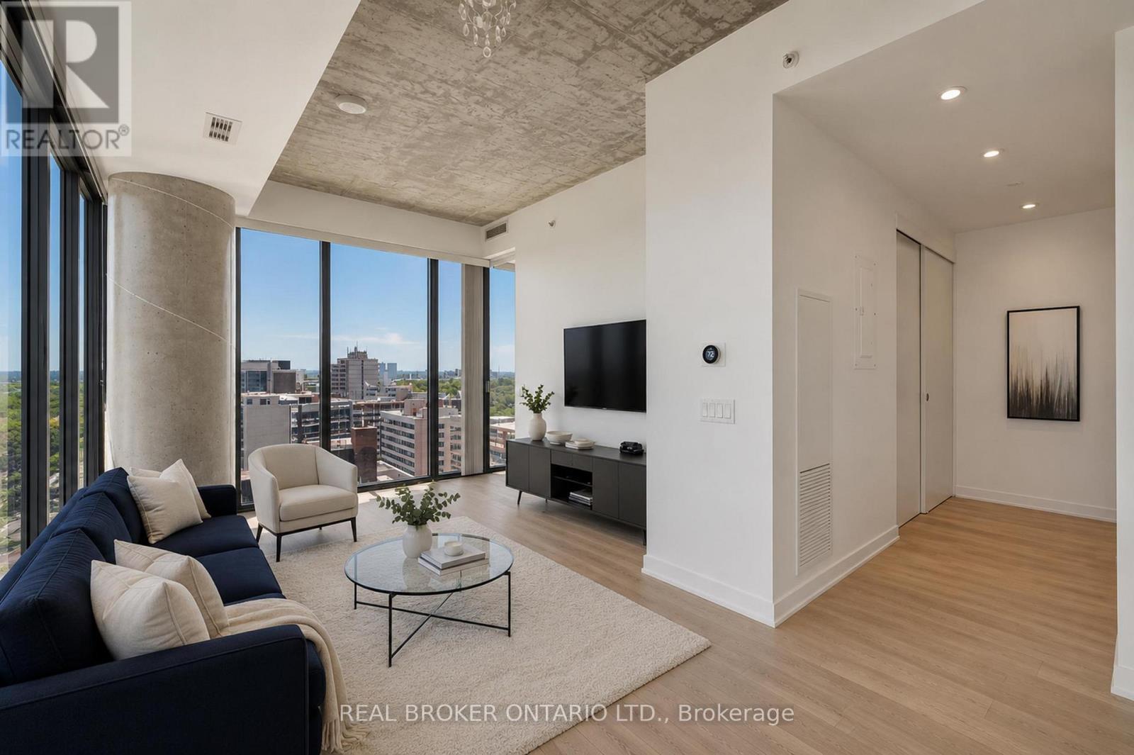 Living room - virtually staged