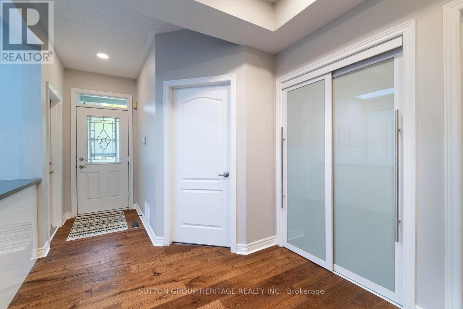 Frosted glass panel foyer door