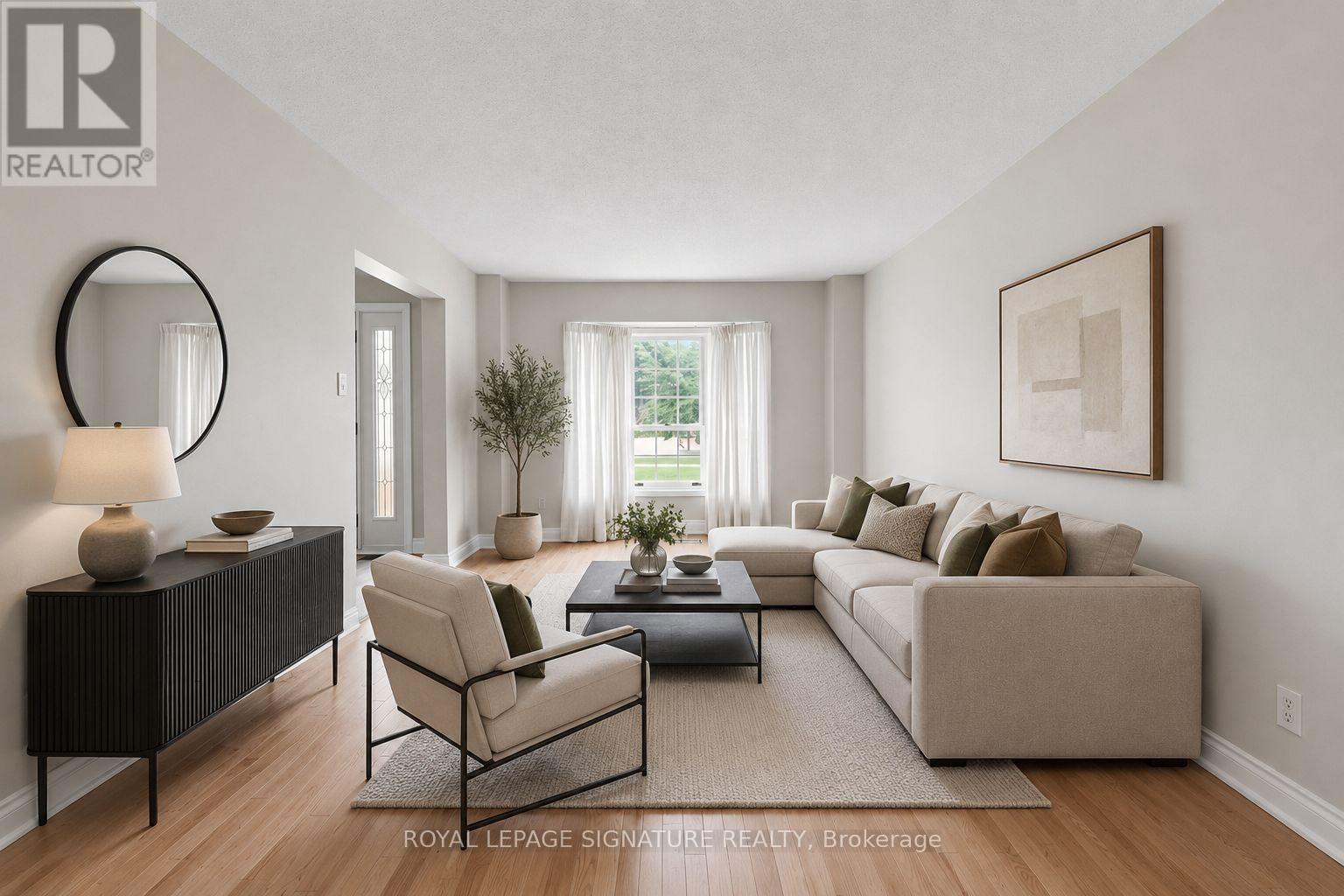 Virtually staged Living Room