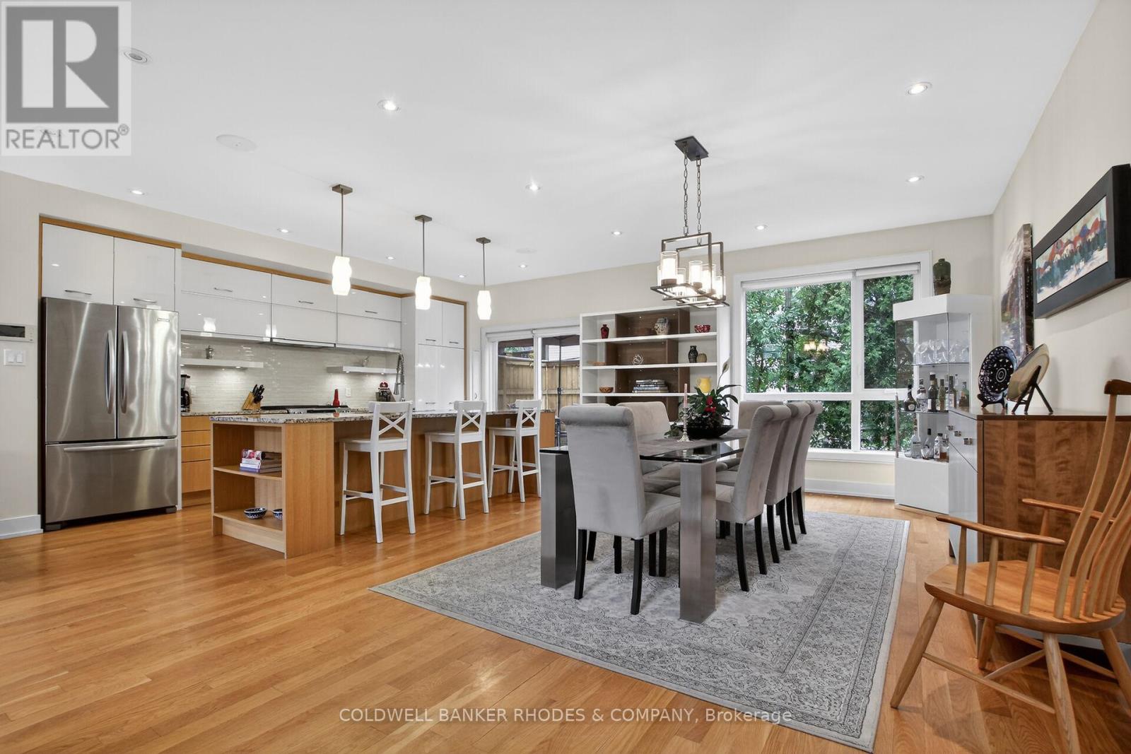 Open concept kitchen and dining room
